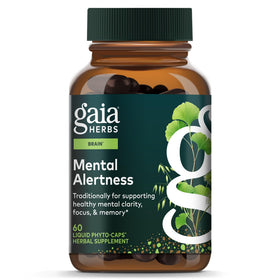 Gaia Herbs Mental Alertness 60 capsules végétales, vue de face