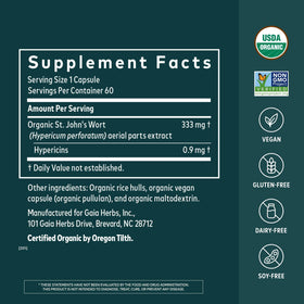 Gaia Herbs Millepertuis 60 capsules végétales emballage
