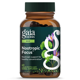 Gaia Herbs Nootropic Focus boîte de 40 gélules végétales