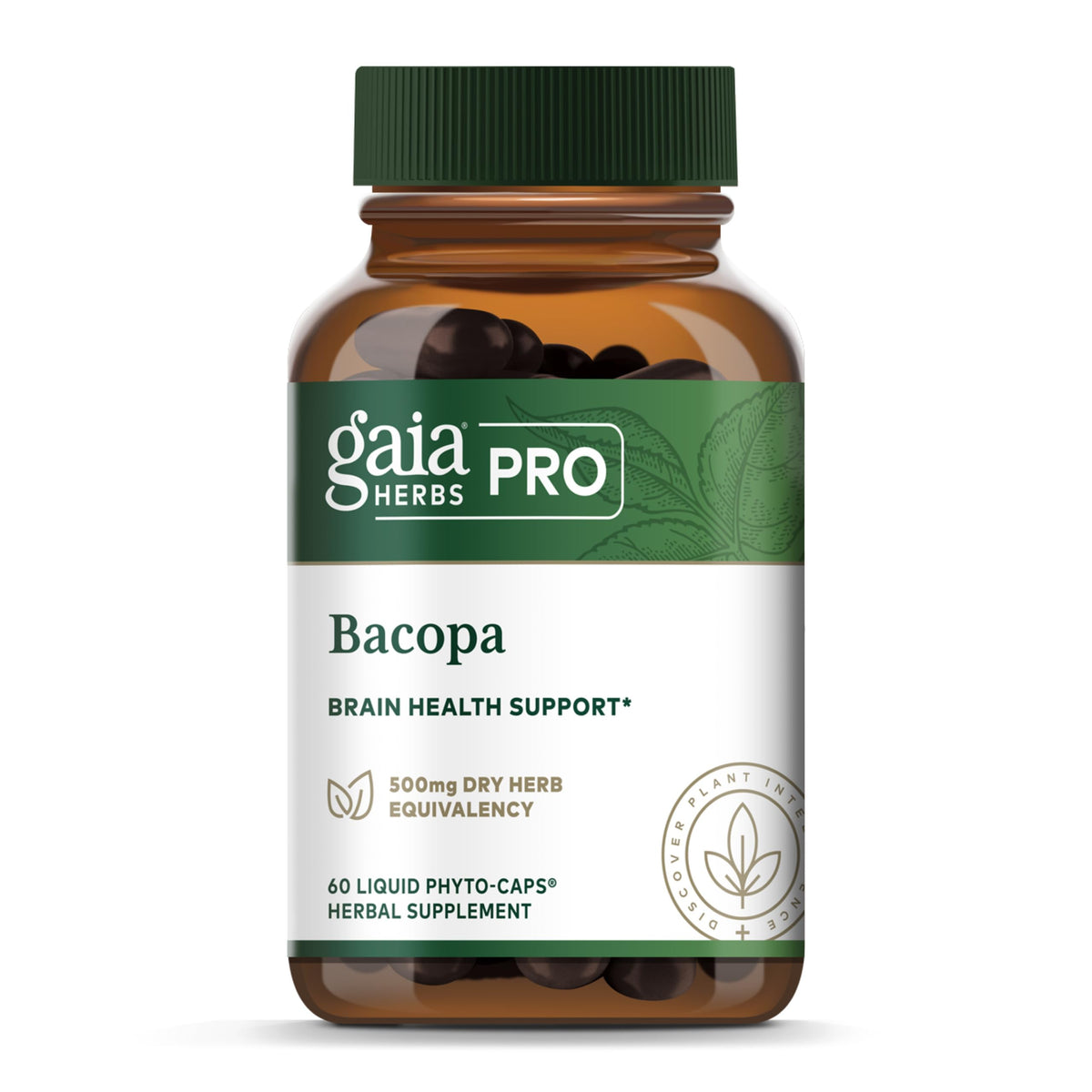 Gaia Herbs PRO Bacopa 60 Phyto-Capsules vue de face