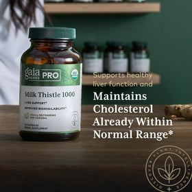 Gaia Herbs PRO Chardon-Marie 1000 mg - Vue de la bouteille