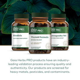 Gaia Herbs PRO Formule Thyroïdienne capsules liquides ouvertes