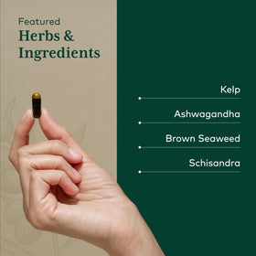 Gaia Herbs PRO Formule Thyroïdienne vue de côté du flacon