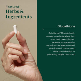Gaia Herbs PRO Glutathione 500 étiquette de produit
