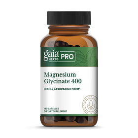 Gaia Herbs PRO Magnésium Glycinate 400mg capsule avant