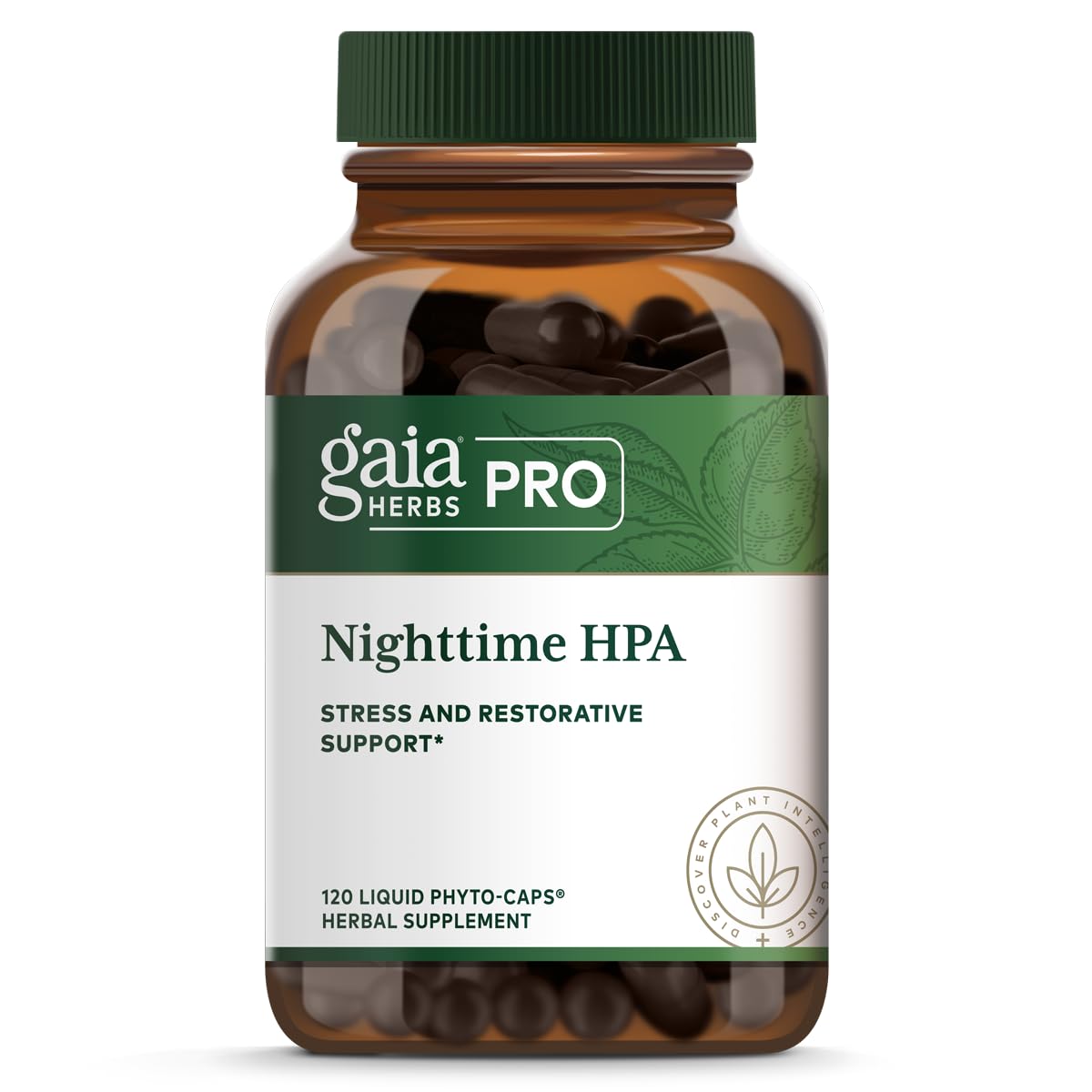 GAIA HERBS PRO Pro Nighttime HPA 120 phyto-capsules en bouteille