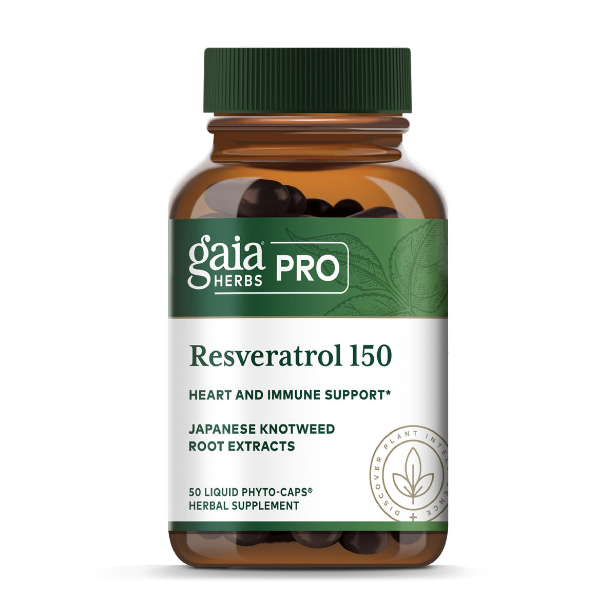Gaia Herbs Pro Resveratrol 150 flacon de 50 capsules liquides