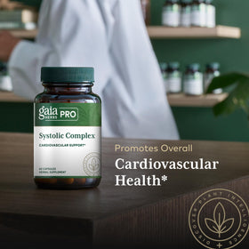 Gaia Herbs PRO Systolic Complex sur fond naturel