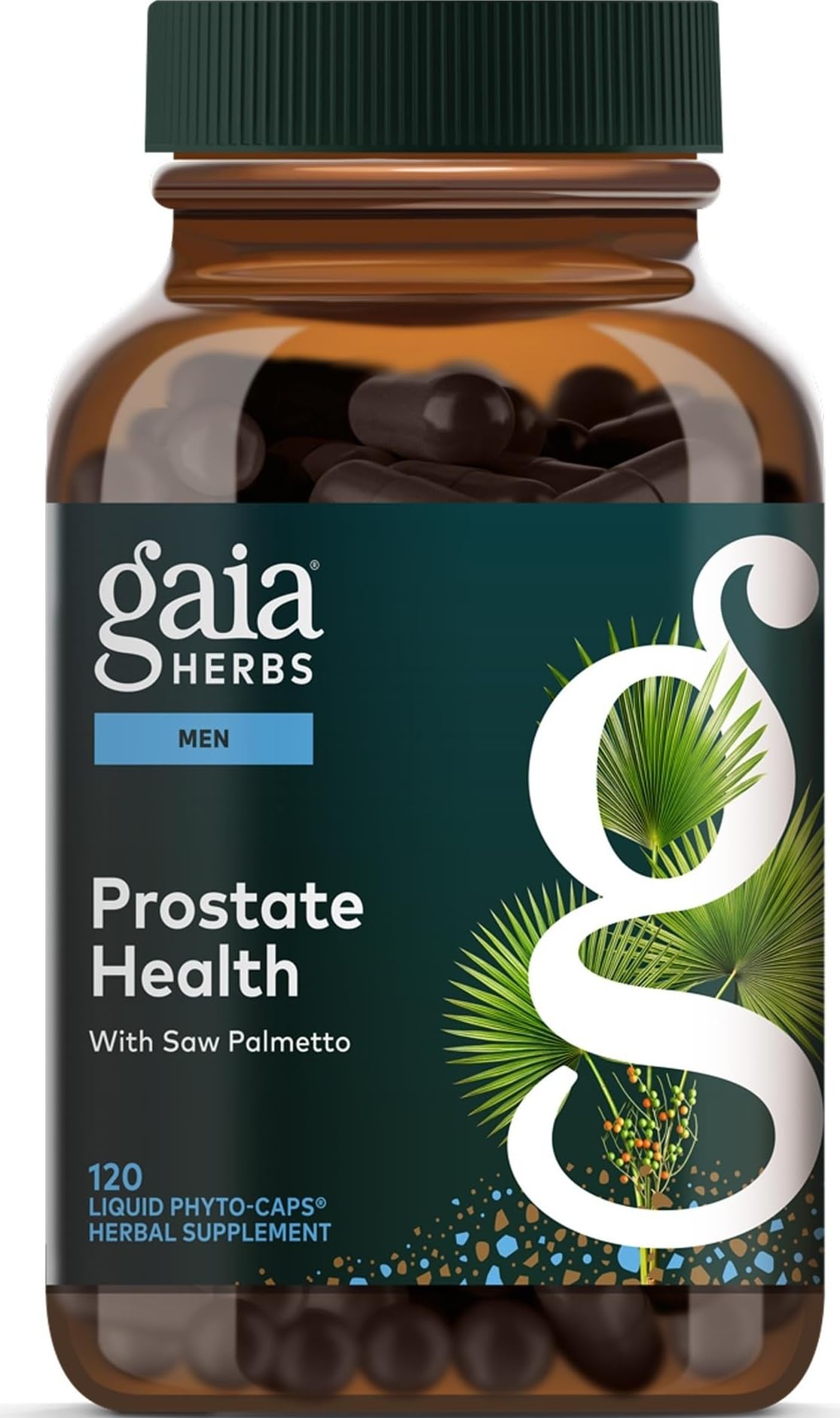 Gaia Herbs Prostate Santé 120 capsules végétaliennes vue de face