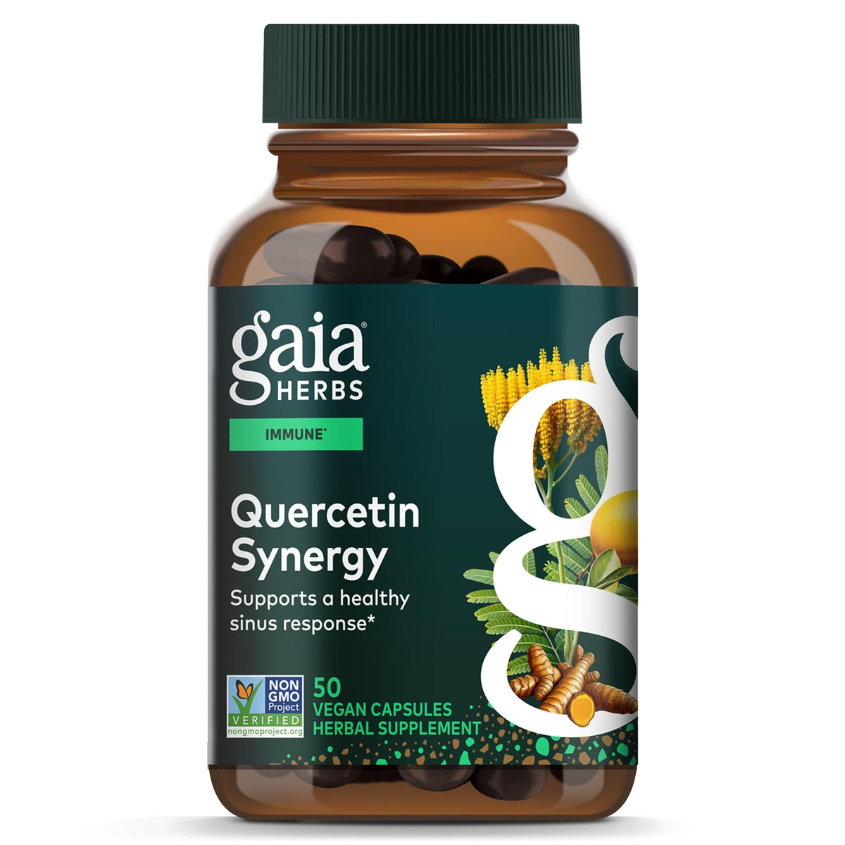 Gaia Herbs Quercetin Synergy 50 capsules vue de face