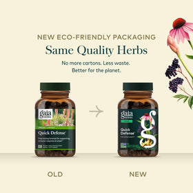 Gaia Herbs Quick Defense 80 gélules végétales avec étiquette