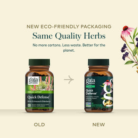 Gaia Herbs Quick Defense capsules et ingrédients naturels