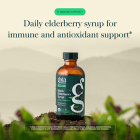 Gaia Herbs Sirop de Sureau Noir 3 Fl Oz avec cuillère doseuse
