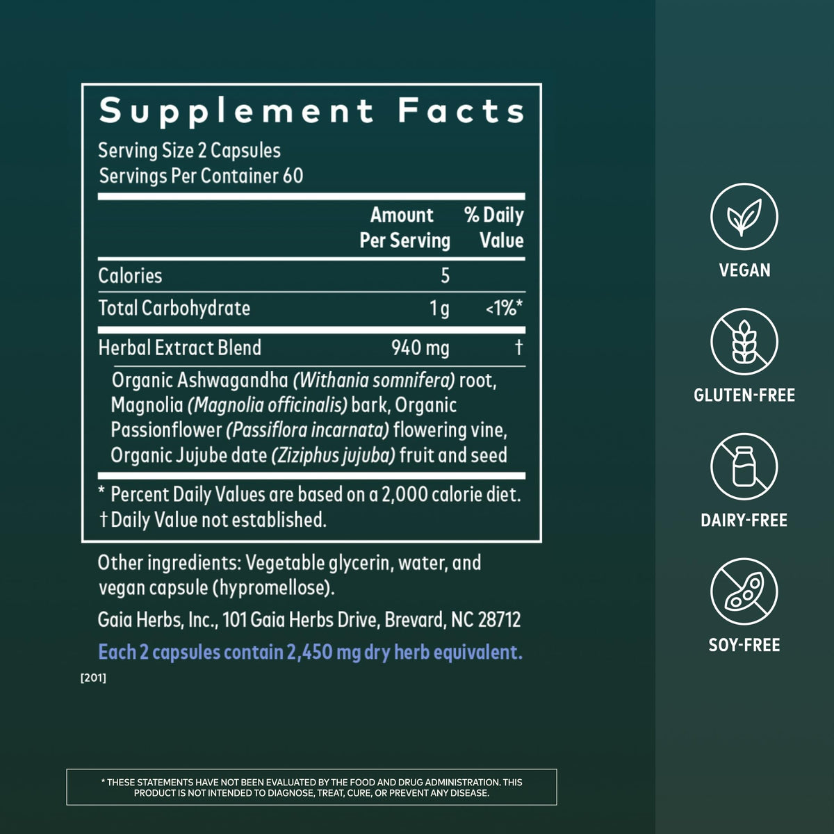 Gaia Herbs SleepThru 120 capsules végétales emballage