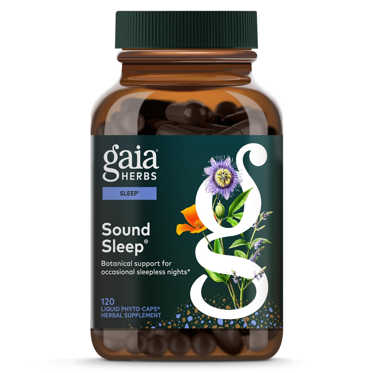 Gaia Herbs Sound Sleep 120 capsules vegan, vue avant