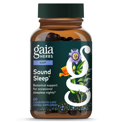 Gaia Herbs Sound Sleep 60 gélules végétales vue de face