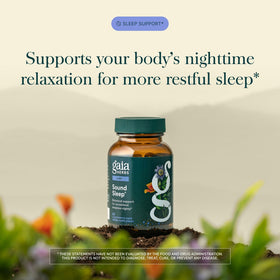 Gaia Herbs Sound Sleep gélules végétales sur fond blanc