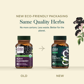 Gaia Herbs Sureau Noir 60 capsules avec ingrédients listés