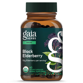 Gaia Herbs Sureau Noir 60 Capsules Végétales vue de face