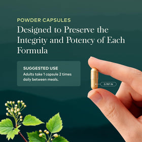 Gaia Herbs Sureau Noir capsules sur une table en bois