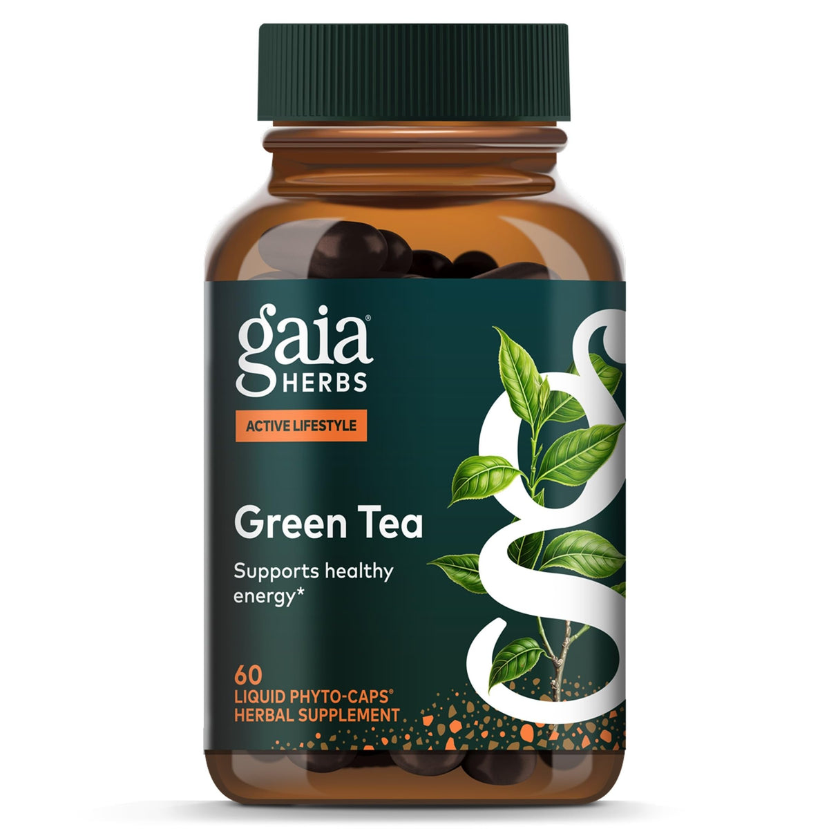 Gaia Herbs Thé Vert 60 Capsules Végétaliennes - vue avant