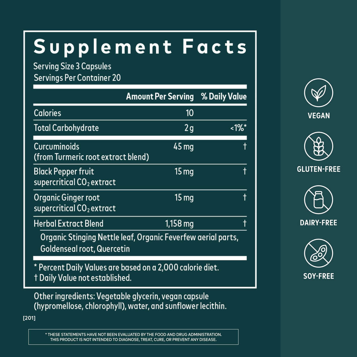 Gaia Herbs Turmeric Sinus Support packaging details
