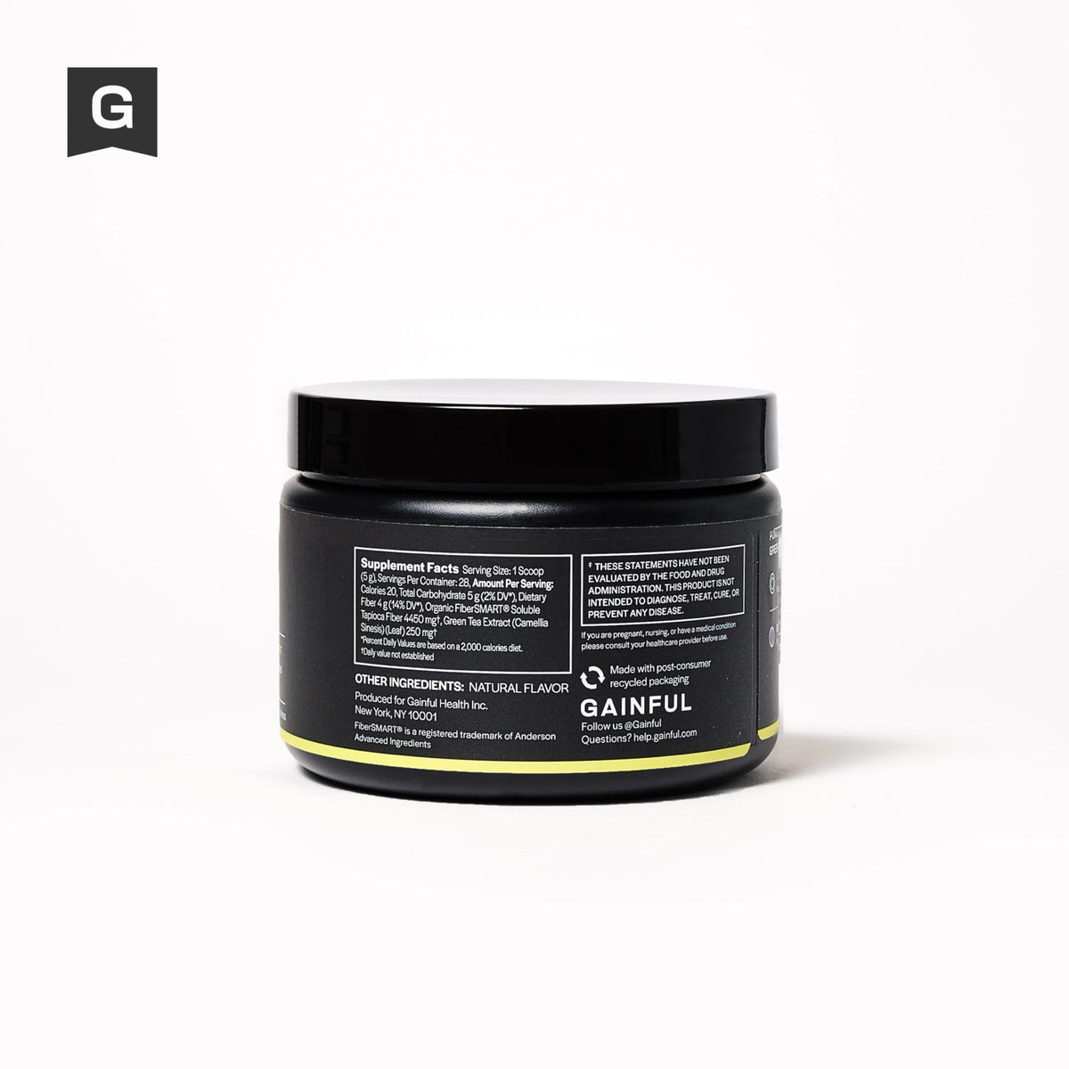 Gainful poudre de complément alimentaire, détail du packaging.