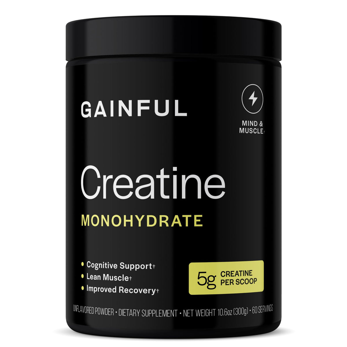 Gainful Poudre de Créatine Monohydrate 5g, emballage avant