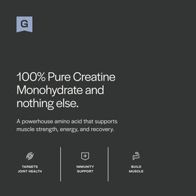 Gainful Poudre de Créatine Monohydrate 5g, vue arrière de l'emballage
