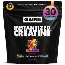 GAINS IN BULK Créatine Monohydrate Instantanée 30 Servings packaging front view