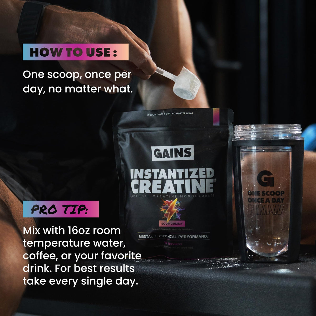 GAINS IN BULK Créatine Monohydrate Instantanée product details