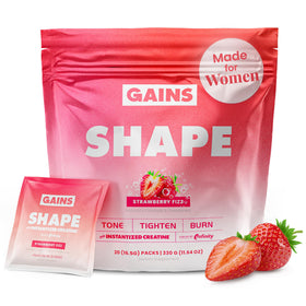 GAINS IN BULK SHAPE Créatine pour Femmes sachet Fraise Fizz