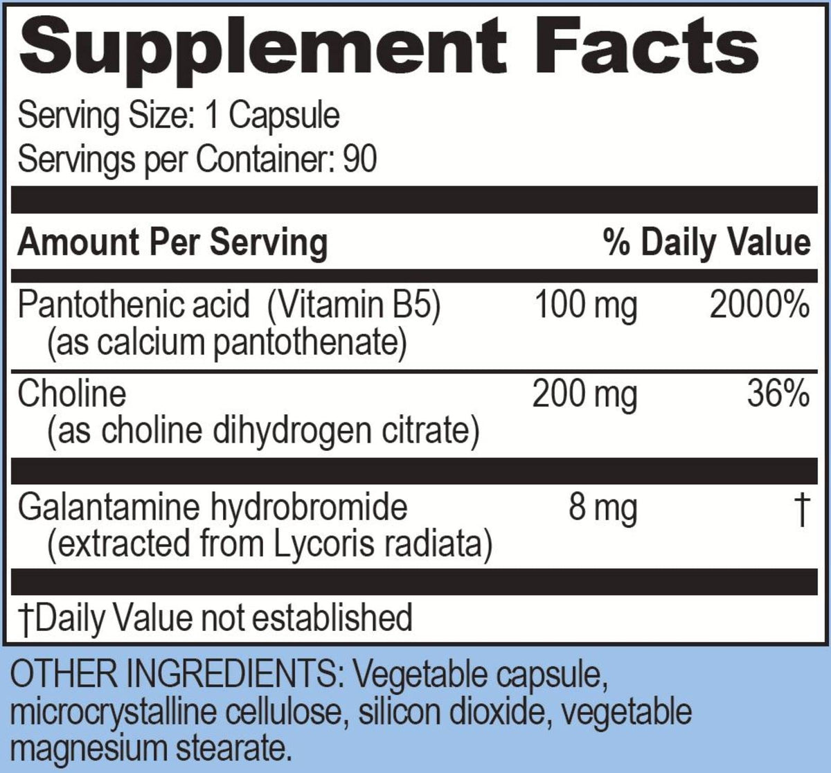 GalantaMind complément alimentaire 90 capsules avec étiquette