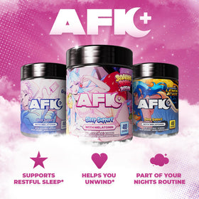 Gamer Supps AFK+® Bananaberry lifestyle scene with glass of water