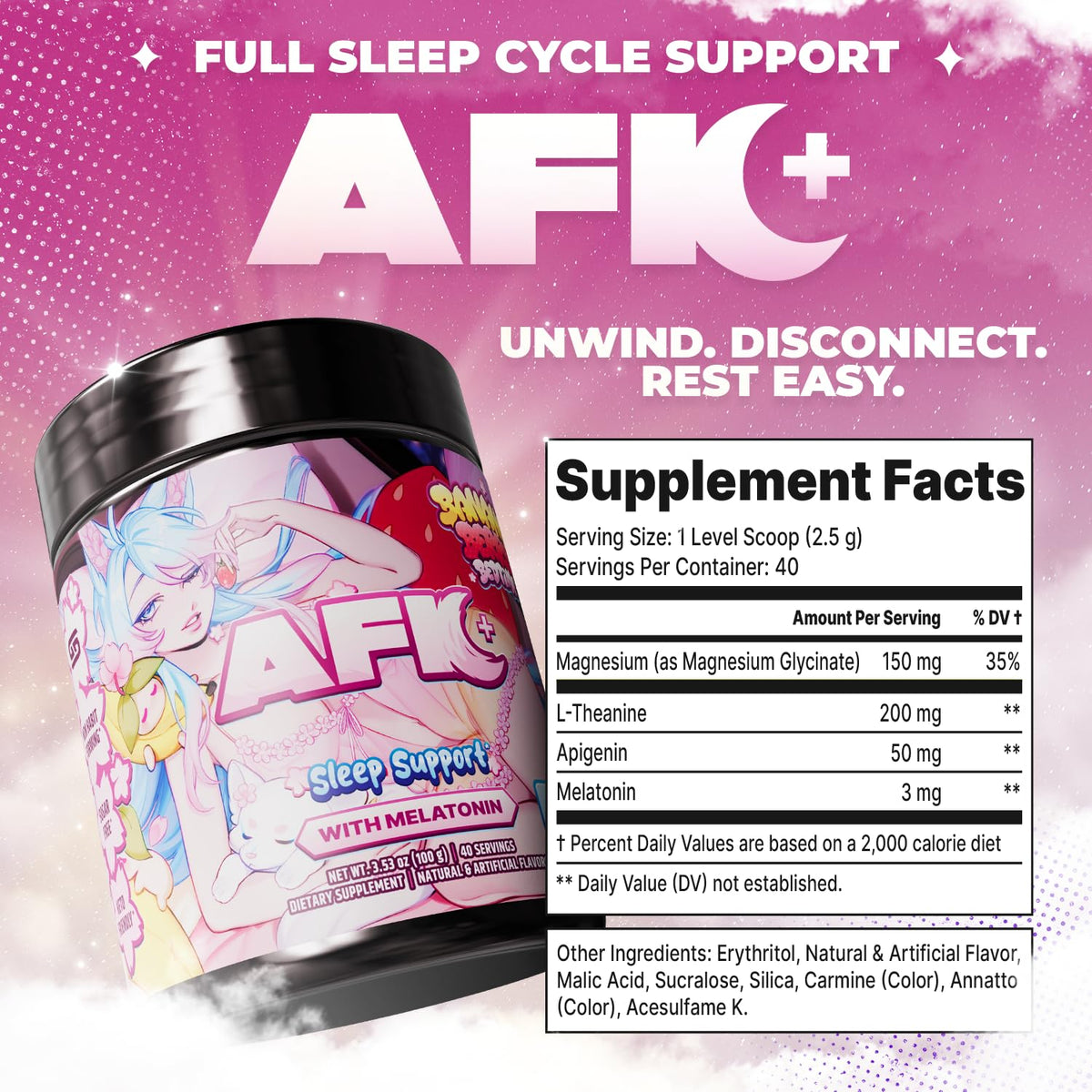 Gamer Supps AFK+® Bananaberry product in a kitchen setting