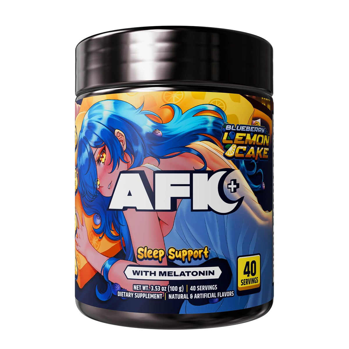 Gamer Supps AFK+® complément alimentaire sommeil goût myrtille citron
