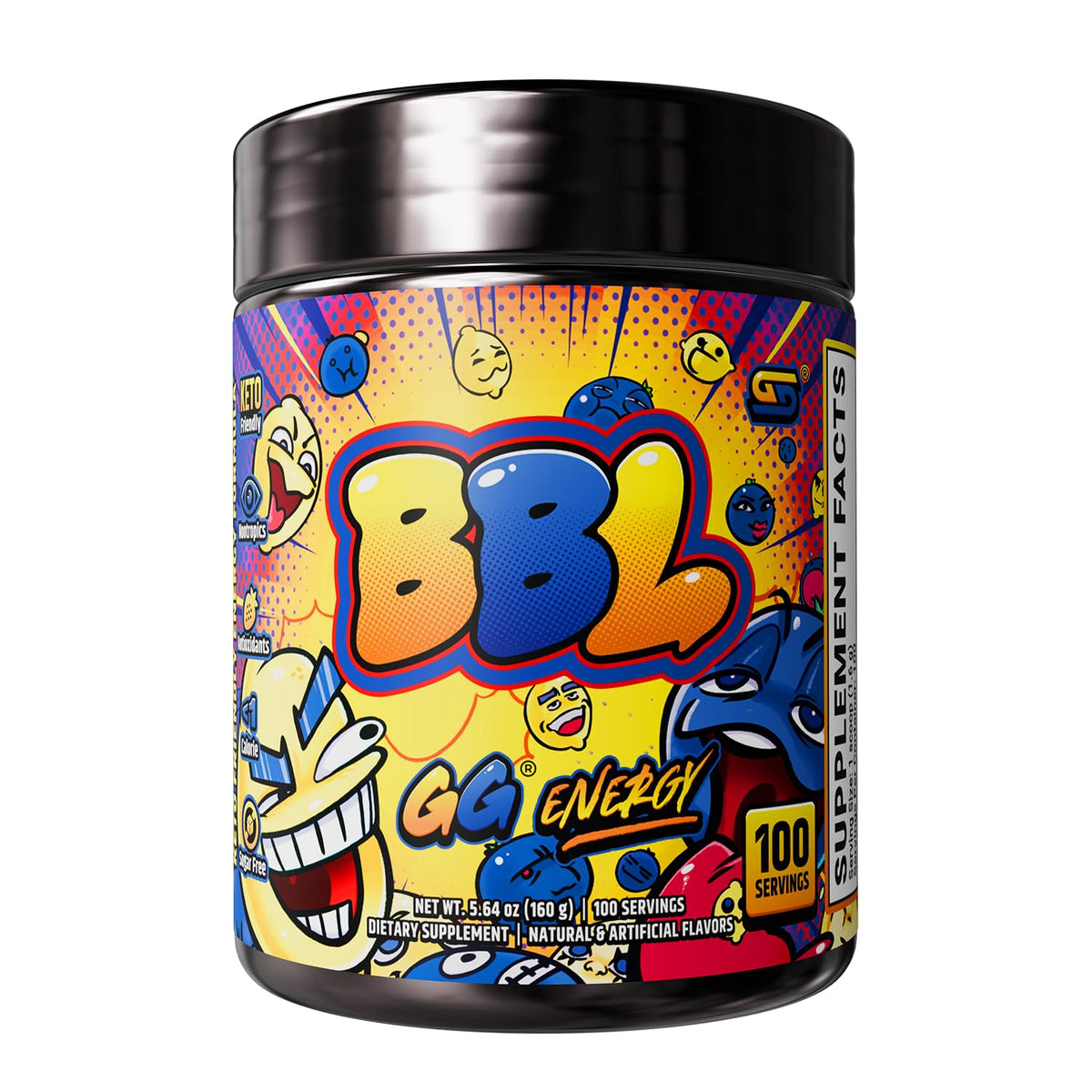 Gamer Supps GG Energy BBL Clooless pot de 200g vue de face