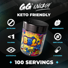Gamer Supps GG Energy BBL Clooless poudre de limonade aux myrtilles