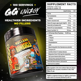 Gamer Supps GG Energy CaseOh's Nuclear Bombsicle étiquette et ingrédients