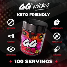 Gamer Supps GG Energy Dragonfruit Punch powder scoop