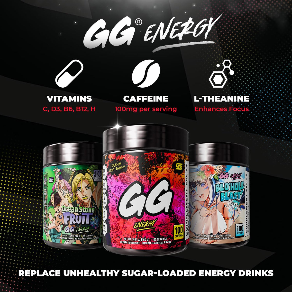 Gamer Supps GG Energy Dragonfruit Punch product packaging
