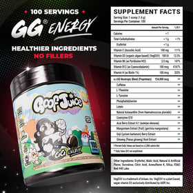Gamer Supps GG Energy Goof Juice vue de côté avec étiquette