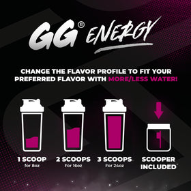 Gamer Supps GG Energy - Grandma's Ashes pot ouvert avec poudre visible