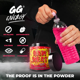 Gamer Supps GG Energy - Raw Meat, vue arrière du pot