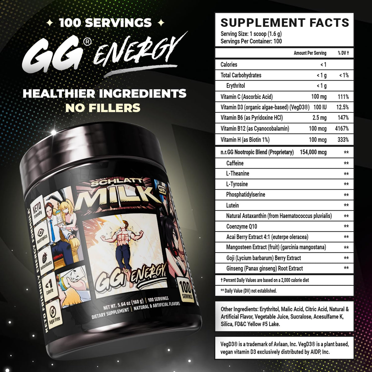 Gamer Supps GG Energy - Schlatt Milk en utilisation pendant une session de jeu