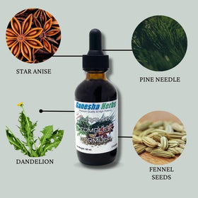Ganesha Herbs SURAMAX complexe de pousses de pin étiquette détaillée