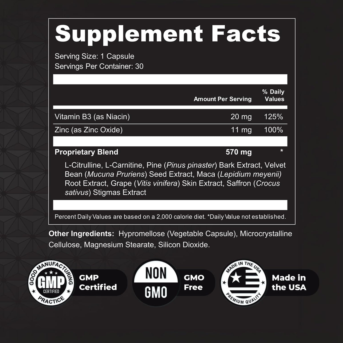 Garaherb L-Citrulline Maca 30 capsules avec étiquette visible