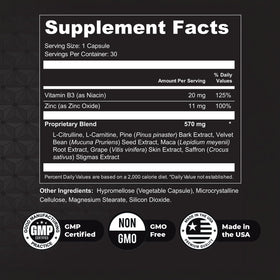 Garaherb L-Citrulline Maca 30 capsules avec étiquette visible