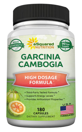 Garcinia Cambogia aSquared Nutrition flacon de 180 gélules vue de face