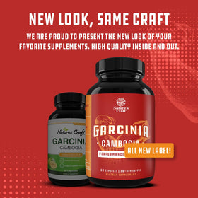 Garcinia Cambogia Natures Craft sur une table avec des plantes